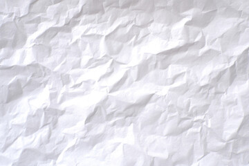 Fototapeta premium Blank white paper with wrinkled texture, copy space, minimal background, paper texture detail, high resolution, clean design