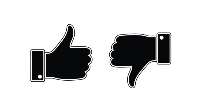 Two hands displaying opposing gestures a visual dichotomy silhouette