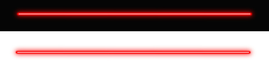 Long light streak isolated on transparent background. Red glowing neon light line, Futuristic light beam or light ray overlay. PNG. red web buttons © HDESINER