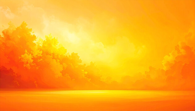 Vibrant orange sky wallpaper hot yellow clouds background