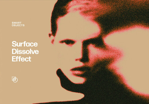 Surface Dissolve Photo Effect &ndash; Stipple Distortion for Album Cover & Social Media (PSD)