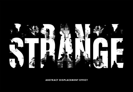 Abstract Text Effect &ndash; Displacement Typography for Logo, Poster & Branding (PSD)