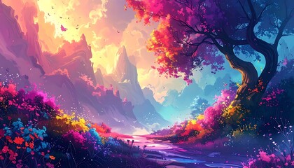 Obraz premium Dreamy fantasy landscape (3)