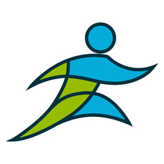 Obraz premium Sport running logo template
