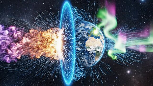 Earth's Magnetic Field Protects Planet from Cosmic Radiation and Solar Wind