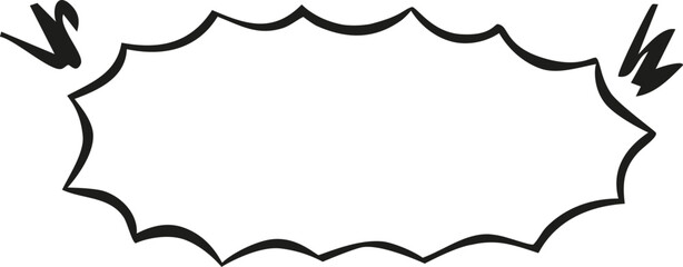 Abstract Comic Explosion Shape Speech Bubble © alexdndz