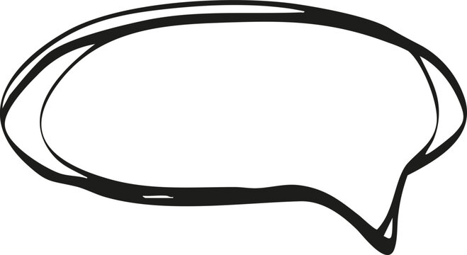 Abstract Oval Speech Bubble Chat Frame