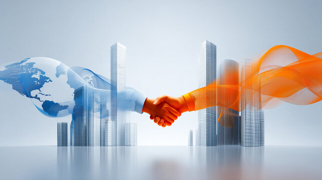 Business partnership forms strong foundation for global cooperation in modern urban landscape