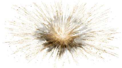 Obraz premium Explosive Sparkle Burst Gold White on Black