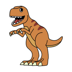 Cartoon dinosaur character illustration © Paijo