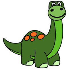 Cartoon dinosaur character illustration © Paijo