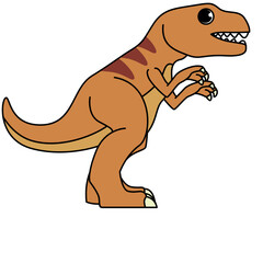 Cartoon dinosaur character illustration © Paijo