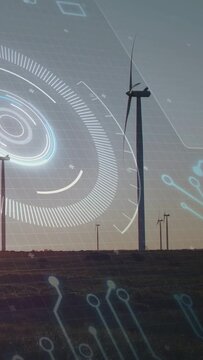 Vertical video: HUD appearing, turbine rotating, rings pulsing, traces drifting, visualizing power