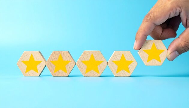 Five star rating blocks quality satisfaction performance review