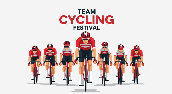 Team Cycling Festival Graphic Event Competition And Sport Race