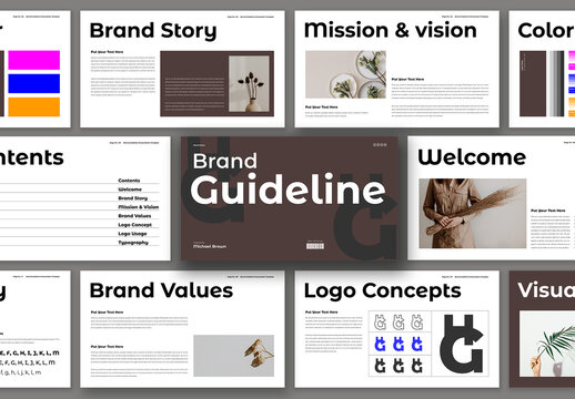 Brand Guideline Presentation Template Design