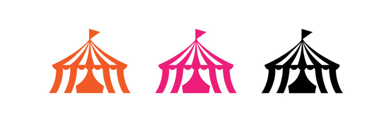 Set of circus tent icons © Designer Alam