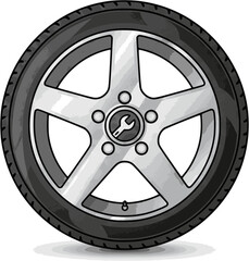 Fototapeta premium car wheels icon. Element of car repair for mobile concept and web apps. Detailed icon can be used for web and mobile. Premium icon 