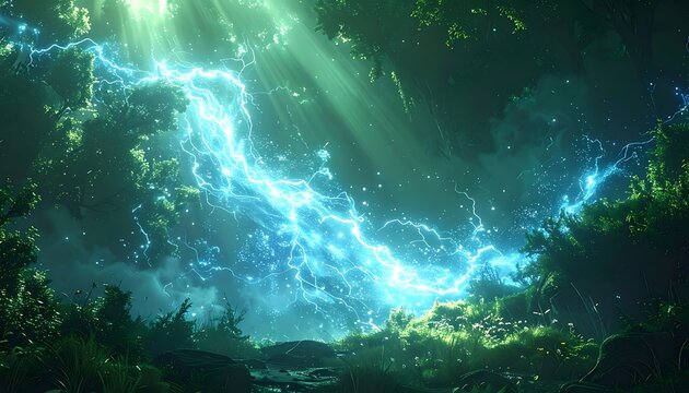 Electric forest storm