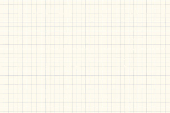 Seamless Checkered Grid Paper Texture Background with Blue Lines on Cream Paper, Vector Illustration of Graph Paper for Journaling, Planning, Math, Engineering, and School Notebook Page