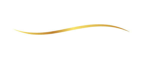 Golden smooth wavy line © Pixrow