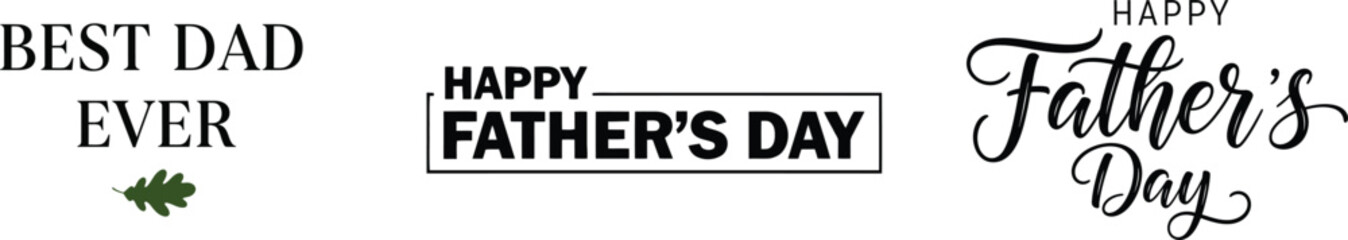 Fototapeta premium Happy father's day best dad ever celebrating fathers and family bonds