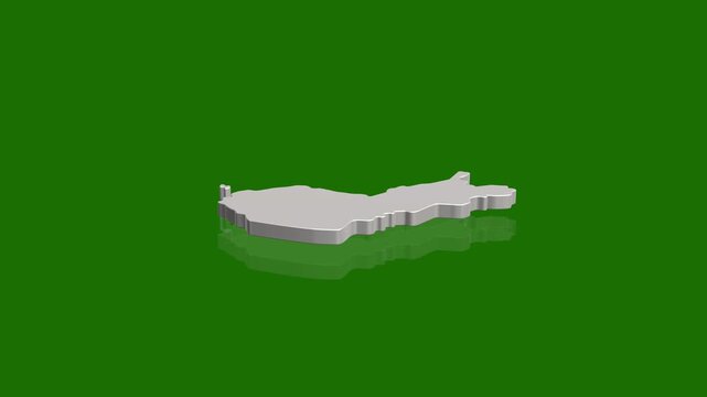 Three dimensional map of finland slowly revolving.