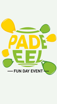 Vibrant Padle Fun Day Event Logo Design With Abstract Shapes