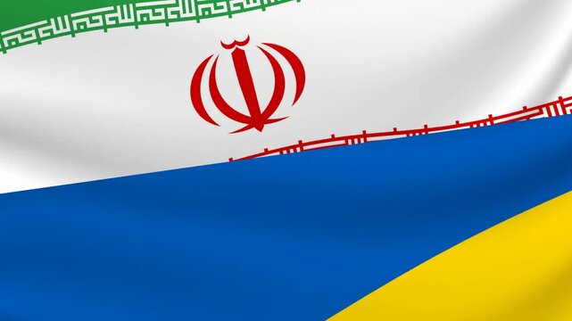 Iran vs Ukraine Flag Animation - 4K Ultra HD