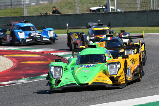 Scarperia, Italy - September 29th 2024: Oreca 07 Gibson of team INTER EUROPOL COMPETITION drive by GRAY-NOVALAK-GHIOTTO in action during 4h of Mugello.