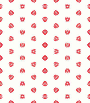Seamless floral rosette pattern in red