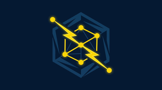 Abstract Electric Energy Network Design Depicting Connectivity And Technological Innovation