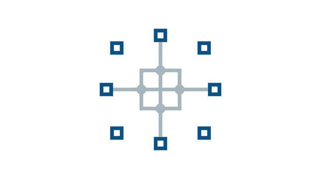 Abstract Network Structure With Connected Nodes And Lines