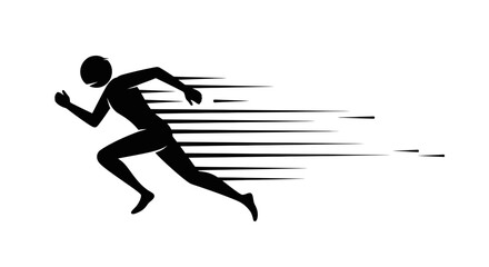 Obraz premium Abstract Silhouette Illustration Depicting Speed and Agility During Athletic Competition