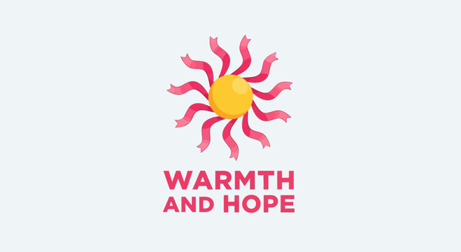 Abstract Illustration Symbolizing Warmth and Hope Conceptual Design for Positive Messages