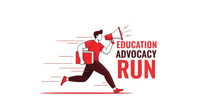 Action Oriented Illustration of Education Advocacy Campaign Concept for Effective Awareness