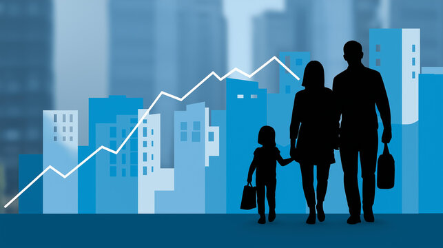 Conceptual text-based infographic on declining birth rates illustrating how structural economic and social factors have pushed birth rates to historic lows in many regions. Birth