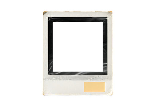 Black Polaroid Photo PNG Transparent Background for Stylish Mockup Design