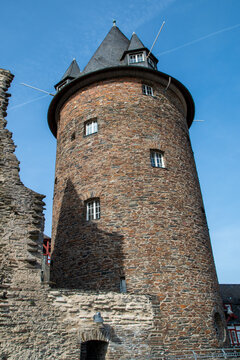 guard tower of castle Stahleck (Burg Stahleck) Bacharach Rhineland Palatinate Germany