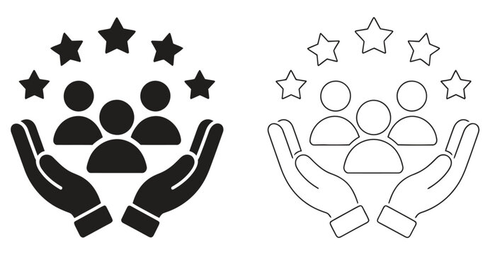Customer retention icon customer loyalty icon, repeat customer and satisfaction concept, business growth and long term relationship management strategy vector