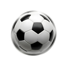 Fototapeta premium Classic black and white soccer ball equipment isolated on white background for sport theme with football