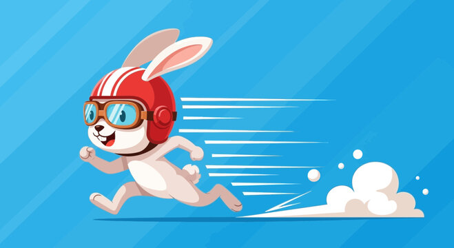 Cartoon Racer Bunny: The Fastest Animal Race, Ready To Win The Competition