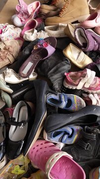 Secondhand shoes donation for reuse
