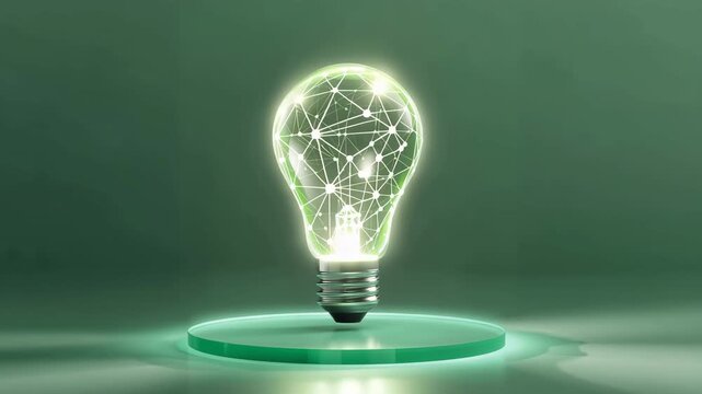 エメラルドの光回路を宿す電球でサステナブルな発想を表現