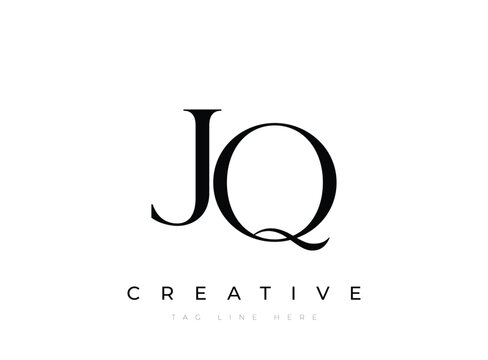JQ creative logo design with tag line on white background