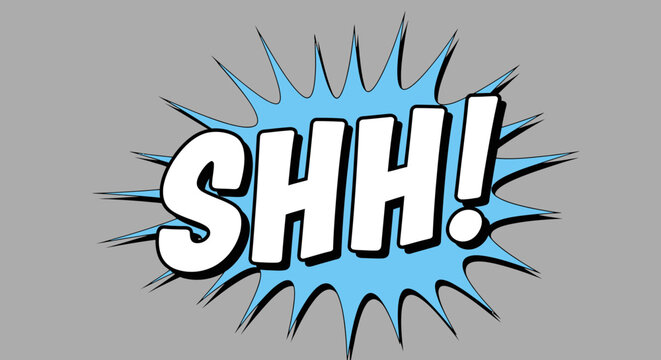 A comic book style quiet speech bubble.