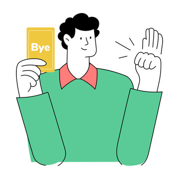 A flat style illustration depicting words card