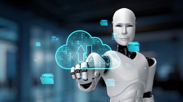 AI artificial intelligence optimizes cloud infrastructure with virtual assistants and intelligent automation, improving scalability, security, and digital business continuity. Epoch