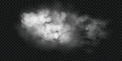 Fototapeta premium Dark smoky cloud background with foggy road and eerie horror atmosphere.