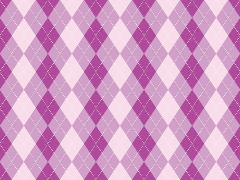 Argyle pattern seamless background in lavender for spring feminine fashion and accessories